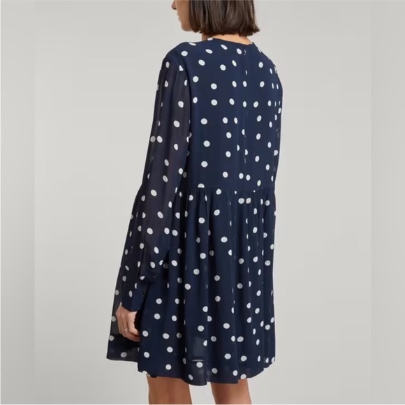 Ganni Polka Dot Georgette Mini Dress - Picture 3 of 12